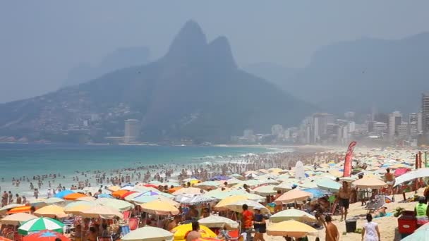 Strand von Ipanema, Rio de Janeiro — Stockvideo