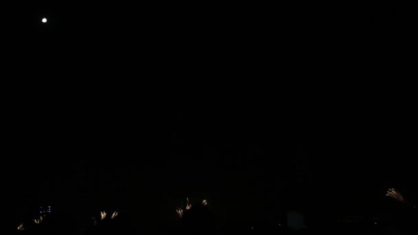 เทศกาลดอกไม้ไฟที่หาดโคปาคาบานะ — วีดีโอสต็อก