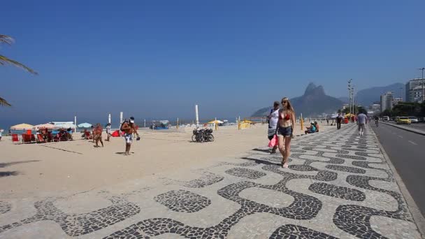 Copacabana Strand, Rio de Janeiro — Stockvideo