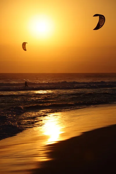 Zonsondergang barra da tijuca — Stockfoto