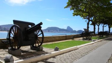 Copacabana Plajı, Rio de Janeiro görünümünü.