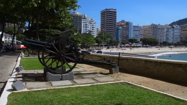 Veduta della spiaggia di Copacabana, Rio de Janeiro . — Video Stock