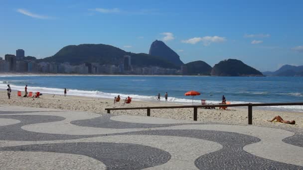 Praia de Copacabana, Rio de Janeiro — Vídeo de Stock