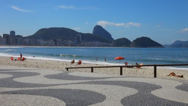 Copacabana Beach, Rio de Janeiro — Stockvideo