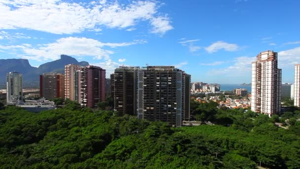 Erstaunen Blick auf barra da tijuca — Stockvideo