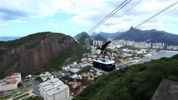 Sugar Loaf Mountain cable car — Stock Video