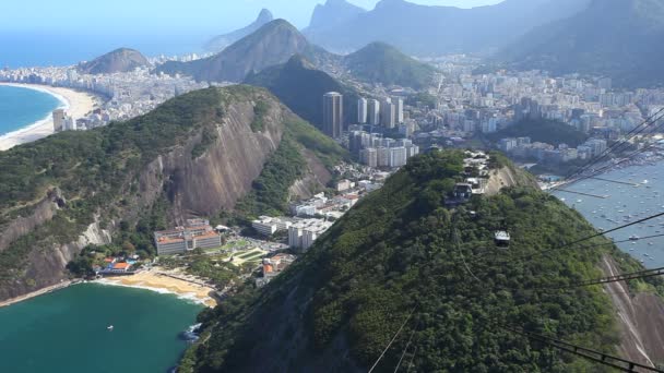 Sugar Loaf Mountain teleférico — Vídeo de Stock