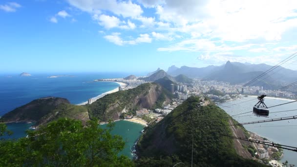 Канатная дорога Sugar Loaf Mountain — стоковое видео