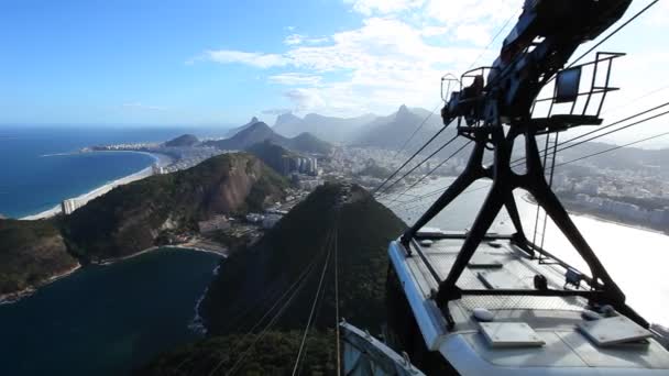 Sugar Loaf Mountain cable car — Stock Video