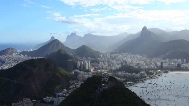 Канатная дорога Sugar Loaf Mountain — стоковое видео