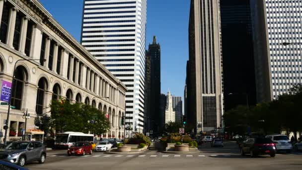 Michigan Avenue en el centro de Chicago — Vídeos de Stock