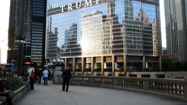 O Trump International Hotel e Torre — Vídeo de Stock