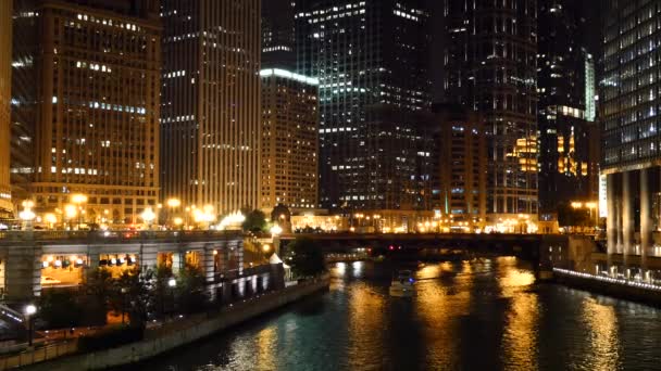 The Chicago River, Great Lakes — стоковое видео