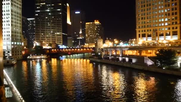 The Chicago River , Great Lakes — Stock Video