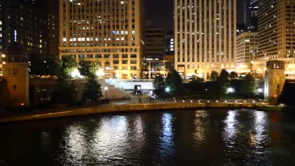 The Chicago River, Great Lakes — стоковое видео