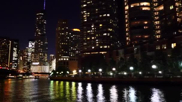 The Chicago River, Great Lakes — стоковое видео