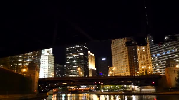 The Chicago River, Great Lakes — стоковое видео