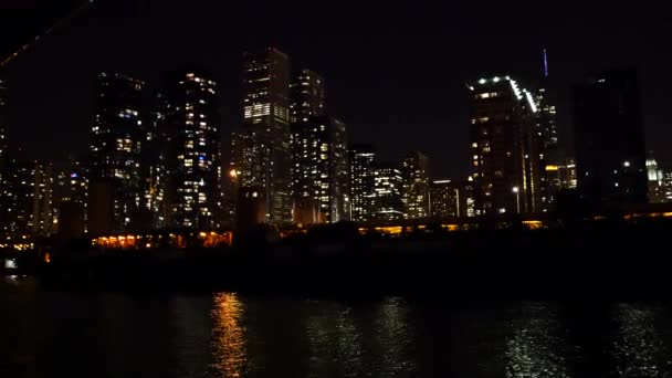 The Chicago River, Great Lakes — стоковое видео