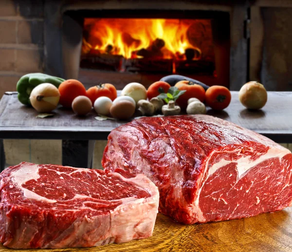 Churrasco carne natural — Fotografia de Stock