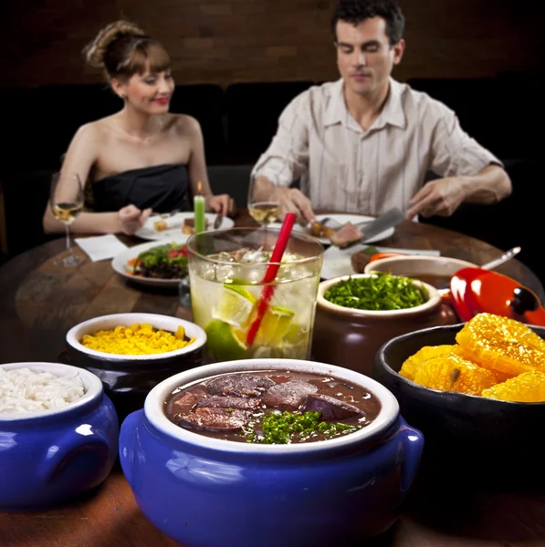 Brazilian meat & bean stew — Stock Photo, Image