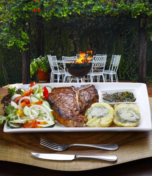 Sebze ve salata ile sığır eti — Stok fotoğraf