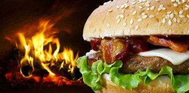 Amerikan tarzı lezzetli burger