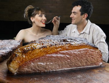 Picanha, geleneksel Brezilya barbeküsü.. 
