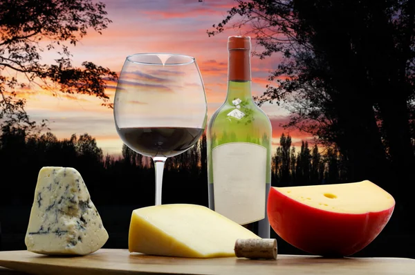 奶酪和葡萄酒 — 图库照片