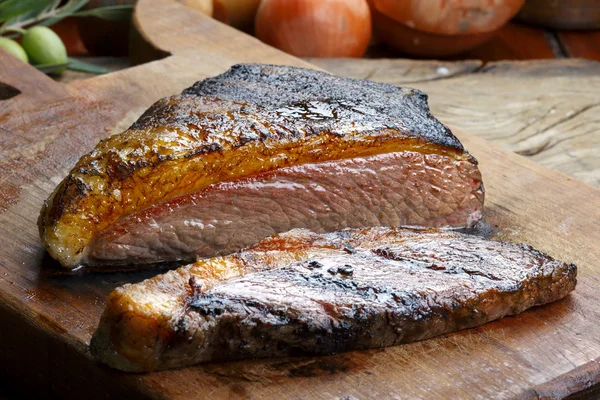 Picanha, tradicional churrasco brasileiro. — Fotografia de Stock