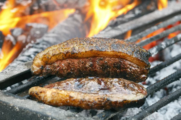 Biefstuk van de BBQ- — Stockfoto