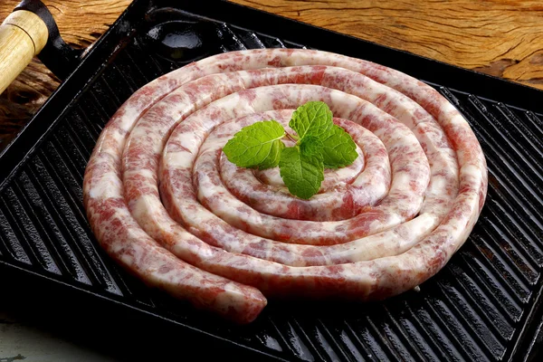 Fresh meat Sausage — Stock Photo, Image