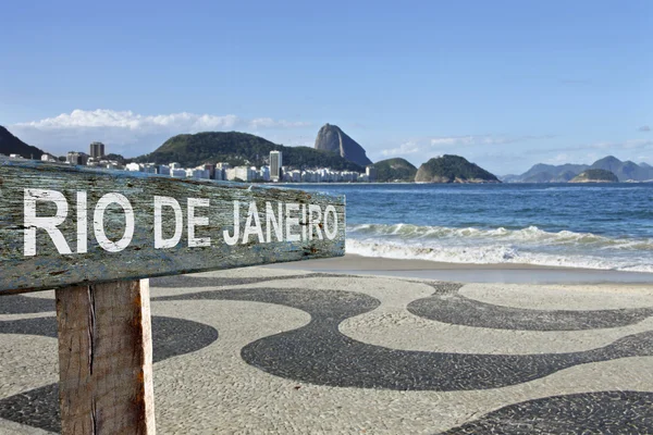 Rio de Janeiro vejskilt - Stock-foto