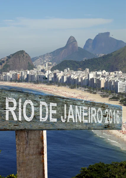 Rio de Janeiro vejskilt - Stock-foto