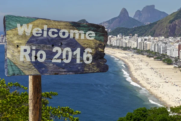 Sinal de boas-vindas ao Rio de Janeiro . — Fotografia de Stock