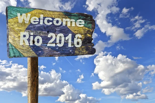 Insegna di benvenuto a Rio de Janeiro . — Foto Stock