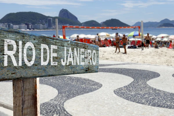 Rio de Janeiro vejskilt - Stock-foto