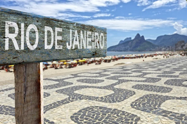 Rio de Janeiro road sign — Stock Photo, Image