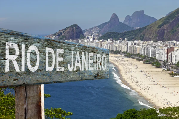 Rio de Janeiro vejskilt - Stock-foto