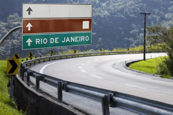 Rio de Janeiro-tegn på veien – stockfoto