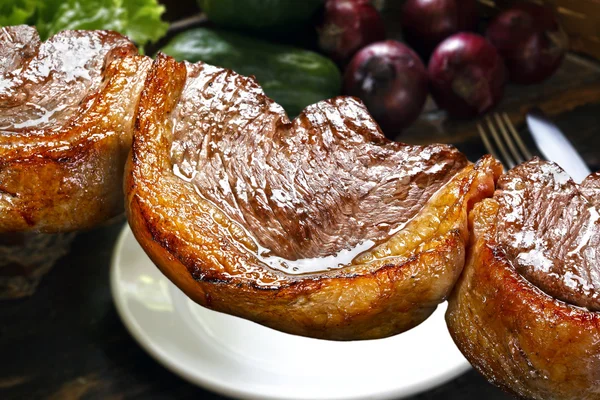 Picanha, tradicional churrasco brasileiro. — Fotografia de Stock