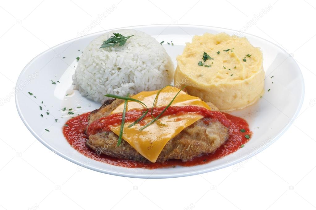 parmigiana steak on a meal
