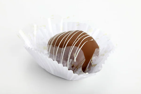 Bonbon de chocolate partido — Fotografia de Stock