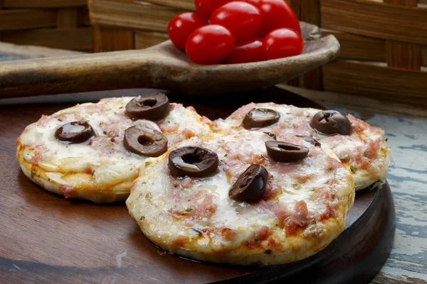 Mini pizza voorgerecht — Stockfoto