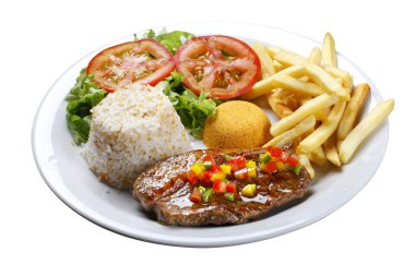 picanha, potato with rice clipart