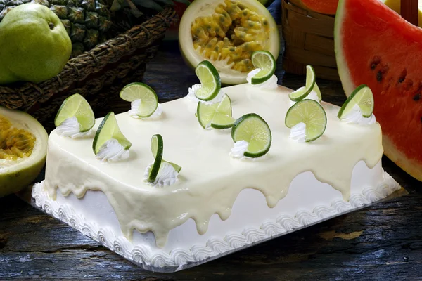 Lemon pie in display — Stock Photo, Image