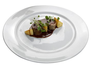 Haute mutfağının bir plaka üzerinde