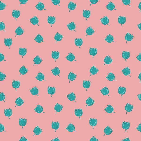 Lotusblume Vektor Nahtlose Muster Für Tapeten Textilien Oberfläche Mode Hintergrund — Stockvektor