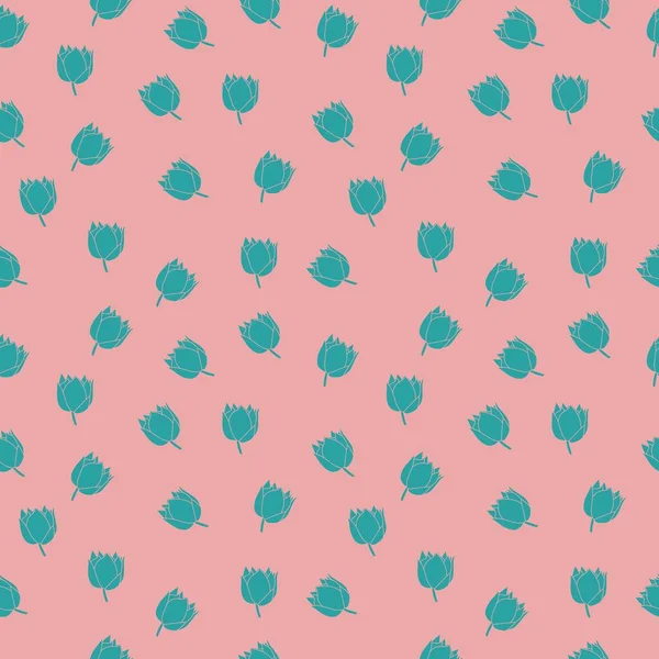 Duvar kağıdı, tekstil, yüzey, moda, arkaplan, fayans, sabit ev dekorasyonu, mobilya vs. için nilüfer çiçeği vektörsüz desen.