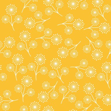 Çiçeksel vektör pürüzsüz desen 