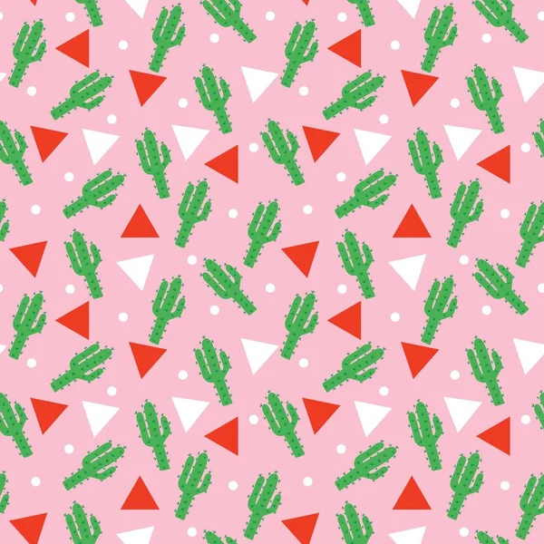 Kaktüs ve üçgen vektörü Duvar kağıdı, tekstil, yüzey, moda, arka plan, fayans, sabit, ev dekorasyonu, mobilya vb..